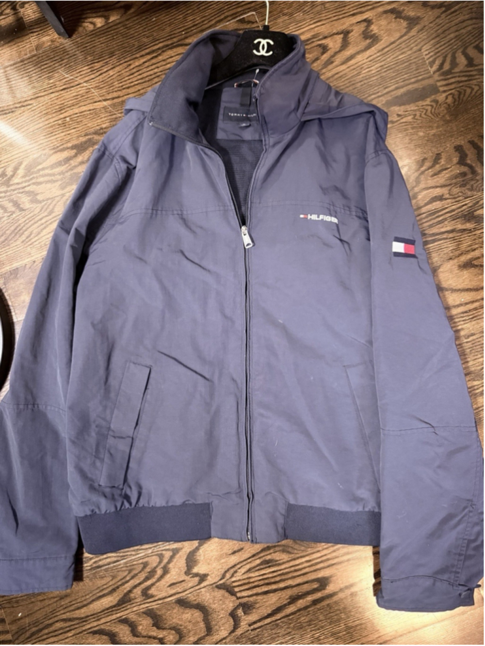 Tommy Hilfiger Mens Yacht Sailing Jacket Navy Blue Size XL